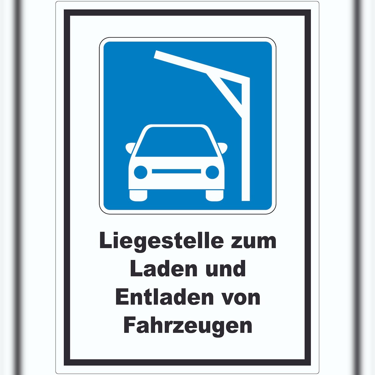 HB-Druck Liegestelle zum Laden von PKWs Autos aufladen Symbol und Text Aufkleber A8 (52x74mm) Image