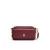 Mini Bag TOMMY HILFIGER "TH ICON CAMERA BAG", Damen, Gr. B/H/T: 20cm x 12cm x 10cm, rot (dunkelrot), Lederimitat, Taschen, Damen Umhängetasche, Schultertasche mit TH-Logoemblem