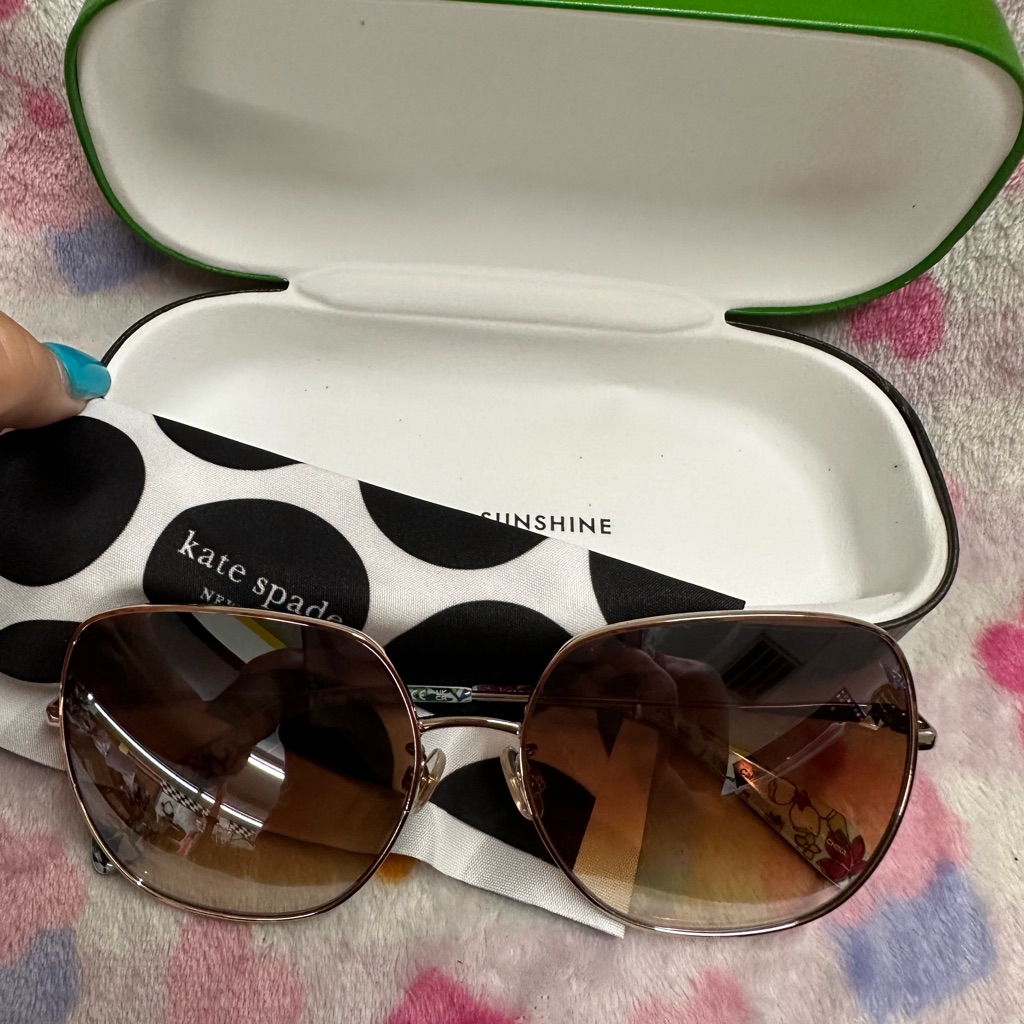 Kate Spade Accessories | Kate Spade Gold And Brown Sunglasses | Color: Brown | Size: 59 16 145