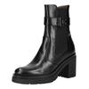 High-Heel-Stiefelette NERO GIARDINI "Nero Giardini Stiefelette Leder/Textil", Damen, Gr. 40, schwarz, Leder, Textil, casual, Schuhe