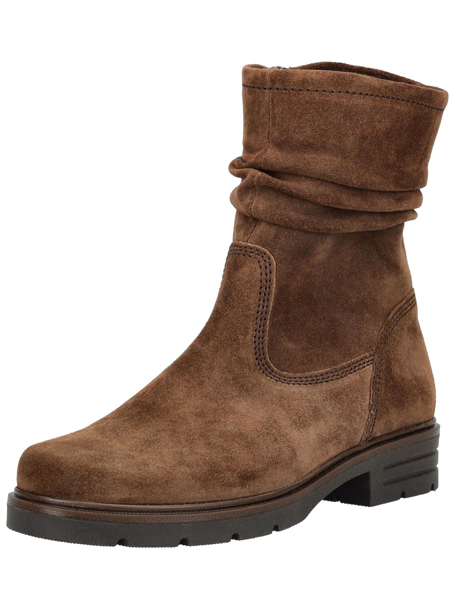 Stiefelette GABOR "Gabor Stiefelette Veloursleder", Damen, Gr. 40, blau (whisky), Veloursleder, Schuhe Stiefelette