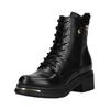 Schnürstiefelette NERO GIARDINI "Nero Giardini Stiefelette Leder", Damen, Gr. 37, schwarz, Leder, casual, Schuhe