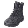 Schnürstiefelette RICOSTA "Ricosta Stiefelette Lederimitat", Kinder, Gr. 30, grau (carbon), Lederimitat, casual, Schuhe