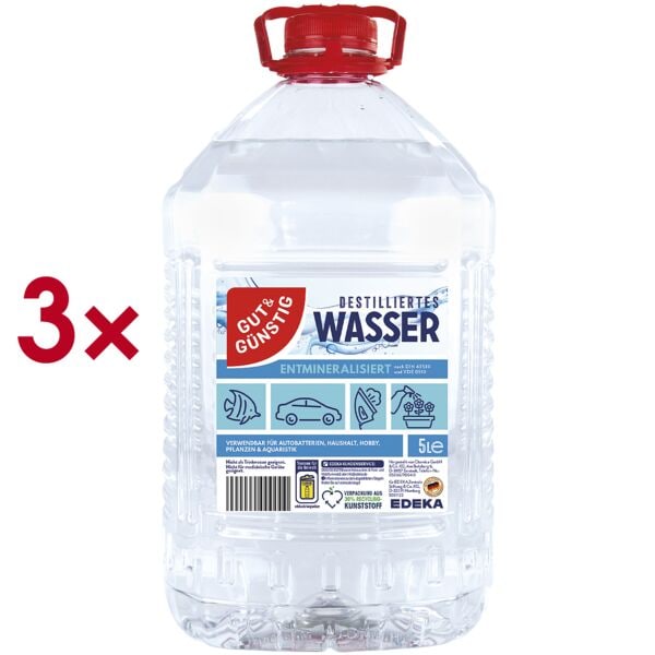 Gut & Günstig Destilliertes Wasser 3x 5 Liter Image