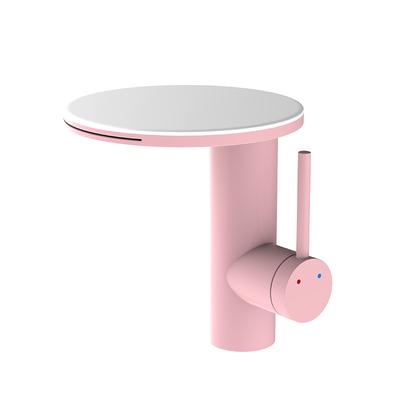Bathroom Sink Faucet - Rotatable / Waterfall Electroplated / Painted Finishes Centerset Single Handle One HoleBath Taps