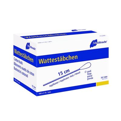 Meditrade Wattestäbchen »groß« Holz 200 Stück Image