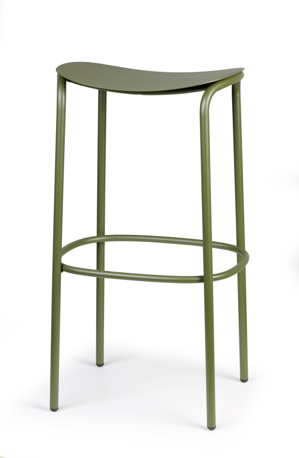 Tabouret design en métal vert