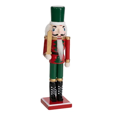 Deko-Figur Nussknacker, rot-grün, 18 cm Image