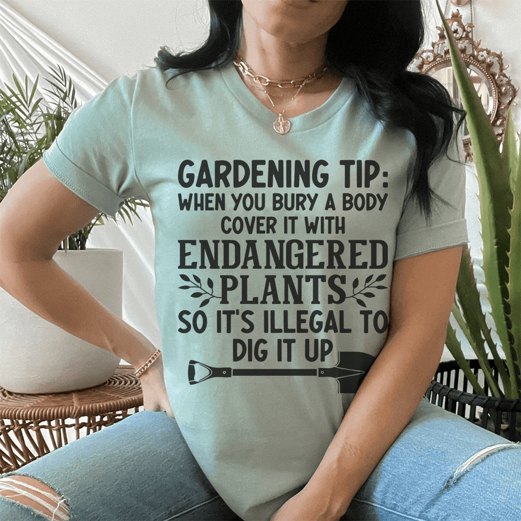 Gardening Tip Tee Heather Prism Dusty Blue 2XL