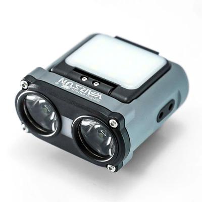 Warsun Owl Headlamp Portable Rechargeable Headlight With Type C Charging, Rotating LED Flashlight For Fishing, Hunting grey