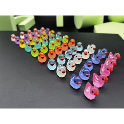 50PCS Luminous Mini Ducks: Glow in The Dark Figurines For Fairy Gardens Colourful 50PCS