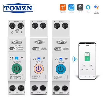 WiFi Smart Switch Energy Meter With KWh Monitoring And Timer Relay tob9 63t No Metering 10a