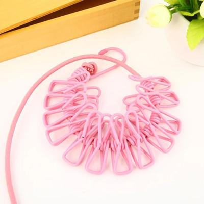Portable Clothesline For Camping Backyard RV Pink