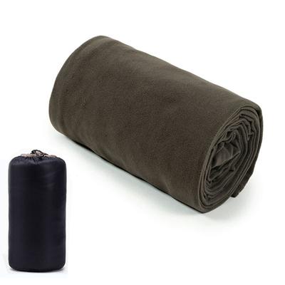 Portable Polar Fleece Sleeping Bag Liner, Warm And Ultra Light Travel Sheet For Outdoor Camping And Tent Beds gray