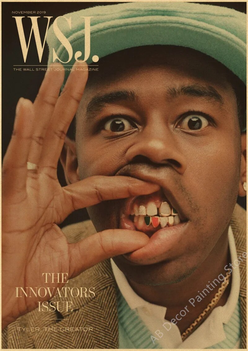 Flower Boy Tyler The Creator Poster Retro Kraft Paper Prints DIY Vintage Home Room Cafe Bar Art Wall Decor A3 16.5x11.8inch 3
