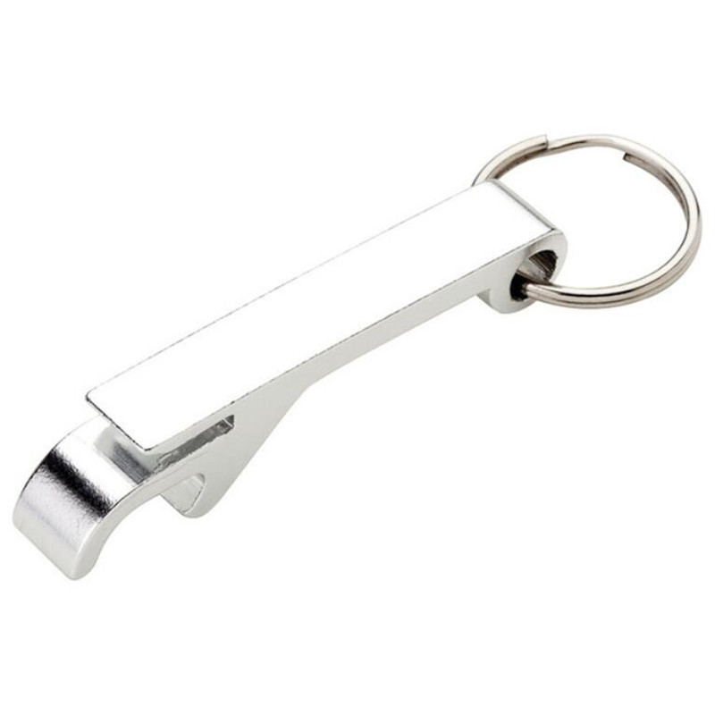 Portable Beer Bottle Opener Keychain Aluminum Alloy Mini Pocket Tool For Wedding Party Favors Silver