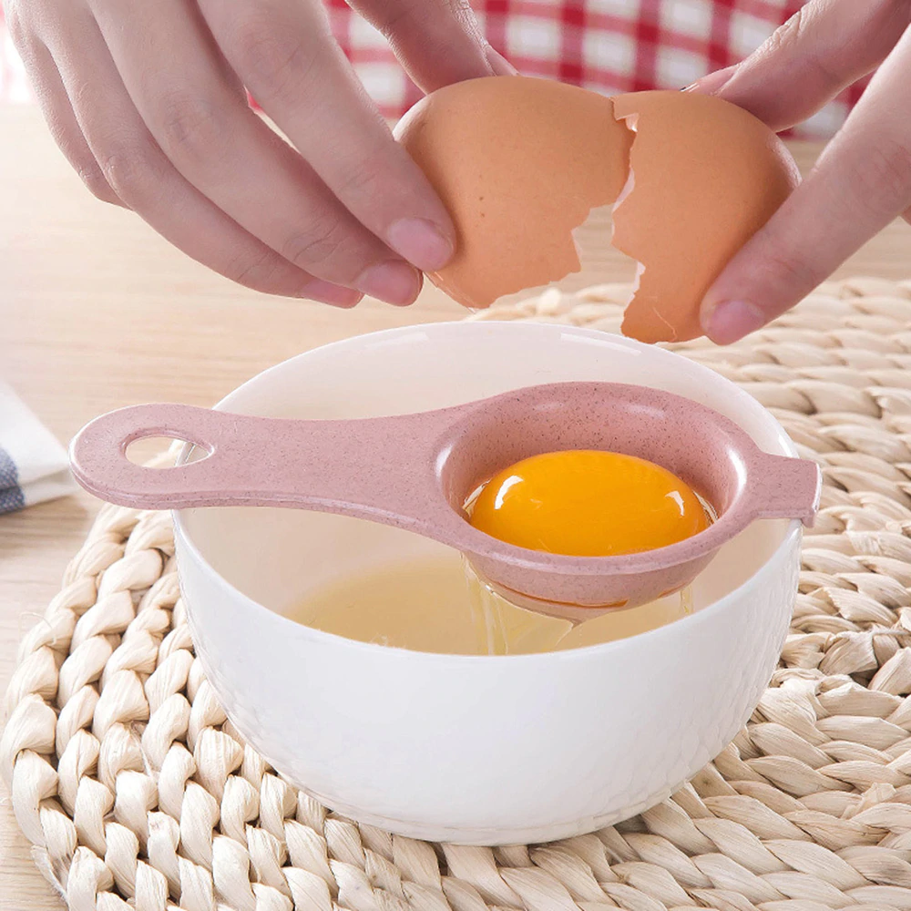 Wheat Straw Handheld Egg Yolk Separator Tool Pink