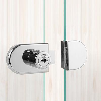 Secure Elegance Single Glass Lock For Furniture Hardware Rustproof Zinc, Safety And Anti Theft Locks 508 Double