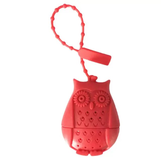 Reusable Wise Owl Tea Infuser Red