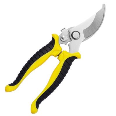 Professional Bypass Pruning Shears: Sharp Garden Scissors For Tree Trimming & Secateurs Hand Clippers Beak Scissors yellow