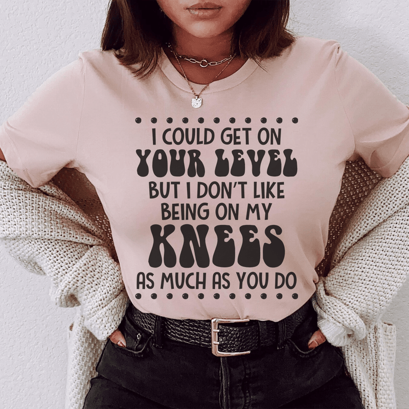 I Could Get On Your Level Tee L Heather Prism Peach