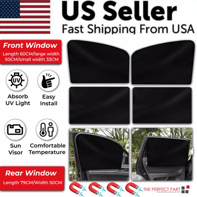 4X Magnetic Car Side Front Rear Window Sun Shade Cover Mesh Shield UV Protection 4X Magnetic Car Side Front Rear Window Sun Shade Cover Mesh Shield UV Protection