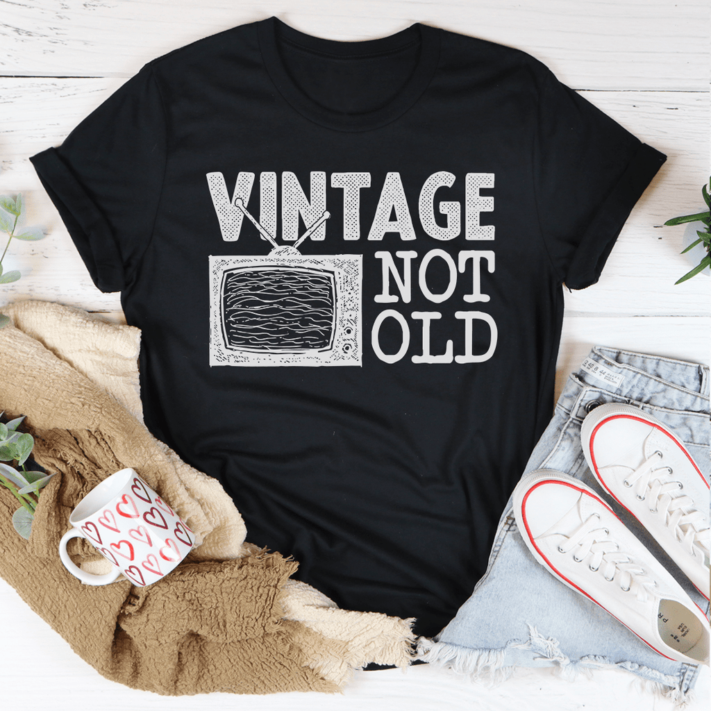 Vintage Not Old Tee Heather Prism Peach M