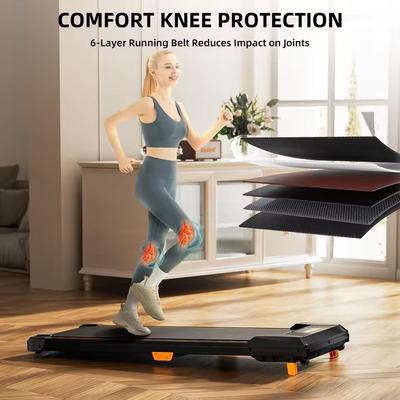 Under Desk Incline Treadmill Compact Walking Pad 330 Lbs Capacity black