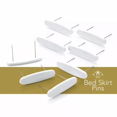 Plastic Head Bedskirt Pins, Secure Dust Ruffle Holding Set Plastic Head Bedskirt Pins, Secure Dust Ruffle Holding Set