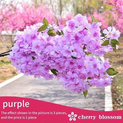 Silk Flower Cherry Tree: DIY Bonsai For Home Decor C5 Meat Pink