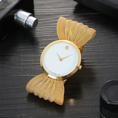 Women's Bracelet Watch Quartz TR Mesh Band Minimalist Watch For Women Ladies Valentines Gift For Her Best Watches Women's Bracelet Watch Quartz TR Mesh Band Minimalist Watch For Women Ladies Valentines Gift For Her Best Watches Golden White Dial