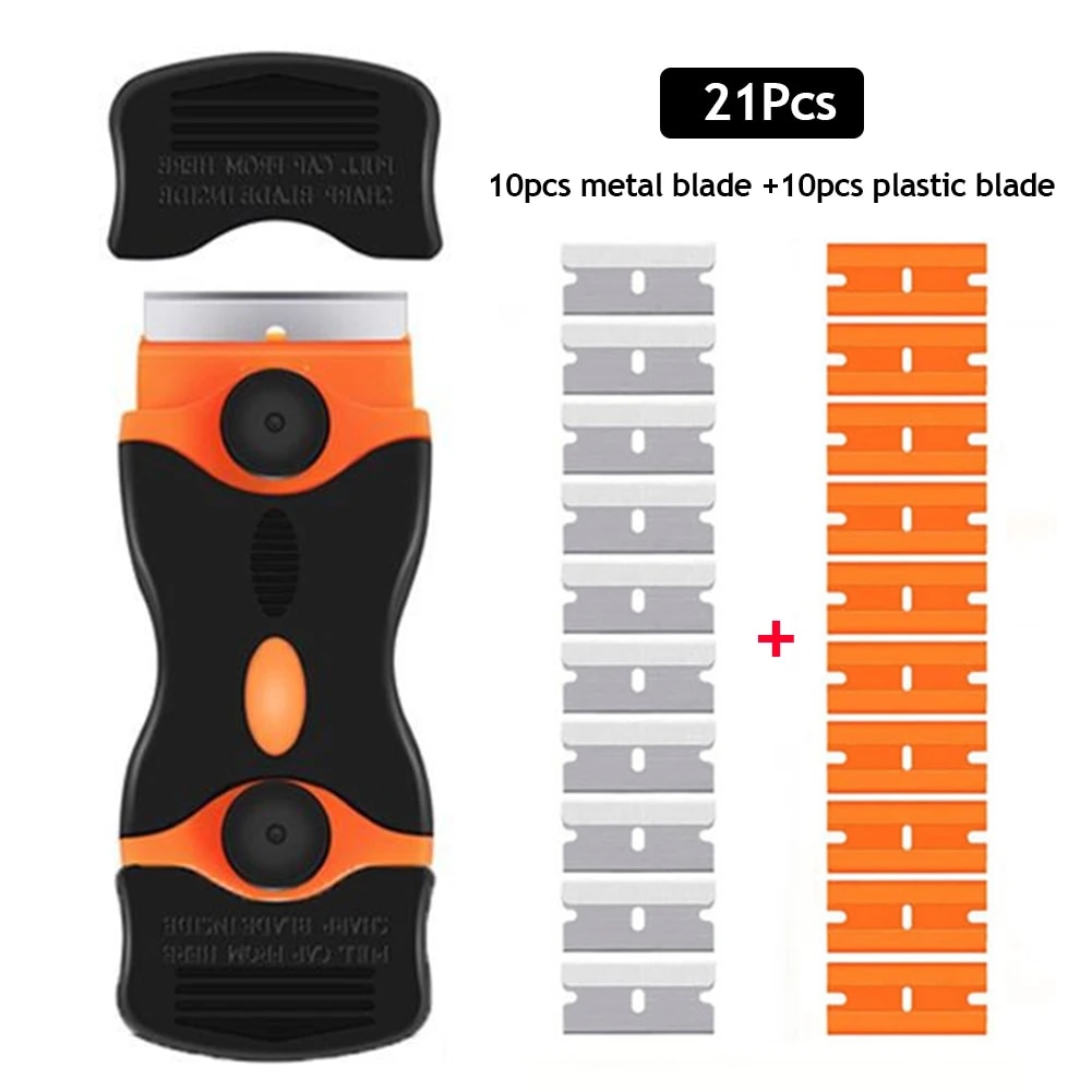 Multi Purpose Squeegee Tool For Window Cleaning, Car Wrap, Glass, Ceramic Glue, De Icing, And Household Use 21Pcs