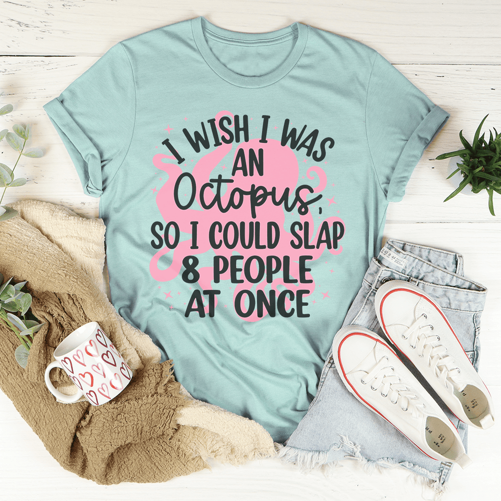 I Wish I Was An Octopus Tee Athletic Heather 3XL