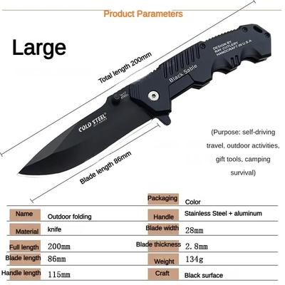 Tactical Folding Knife: High Hardness For Survival, Self defense, Hiking, Hunting Camping EDC Tool 1