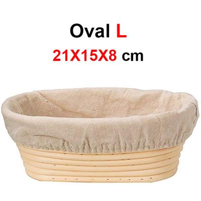 Rattan Bread Proofing Basket Natural Oval Rattan Wicker Dough Fermentation Sourdough Banneton Bread Basket For Baking Oval 21X15X8