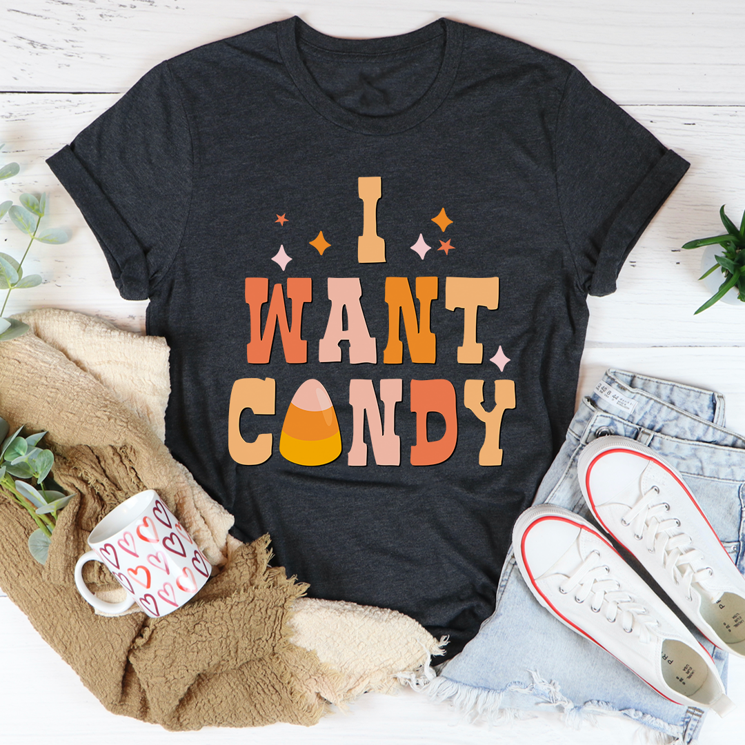 I Want Candy Tee Ash 3XL