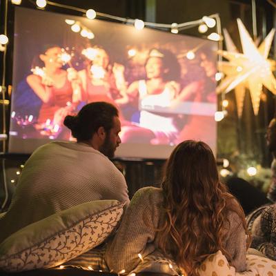 Portable Anti Light Outdoor Projector Screen 100 Inch