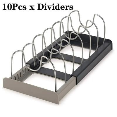 Expandable Stainless Steel Kitchen Cabinet Organizers: Pots And Pans Rack, Cutting Board Drying Shelf 3
