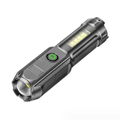 High Power Telescopic Focusing Flashlight: Portable COB With Dual Light Source For Outdoor Use A