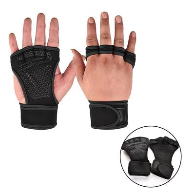 Unisex Training Sport Gloves, Fitness, Bodybuilding, Weightlifting, Gym Workout Gloves, Hand Wrist Palm Protection black b s