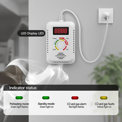 2 in 1 Natural Gas & Carbon Monoxide Detector Plug In Combustible Gas Leak Monitor With Digital Display 2 in 1 Natural Gas & Carbon Monoxide Detector Plug In Combustible Gas Leak Monitor With Digital Display