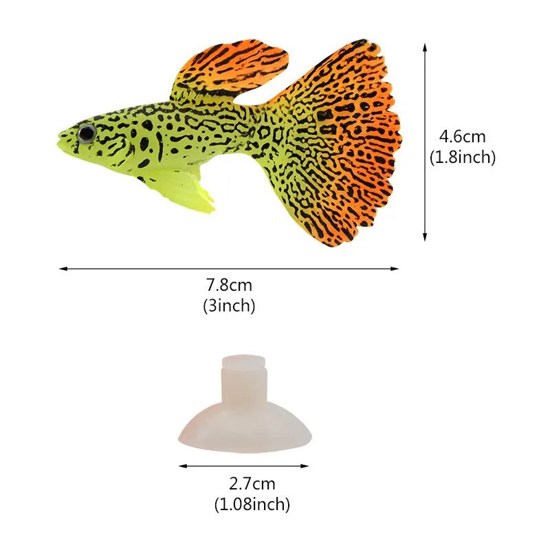 Silicone Luminous Hippocampus Aquarium Ornament: Underwater Sea Horse Fish DEcor 10