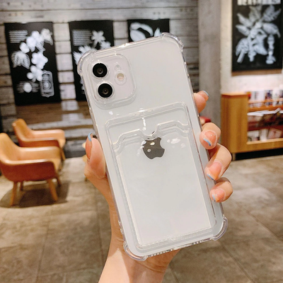 Transparent Silicone Wallet Case Clear Iphone XS Max