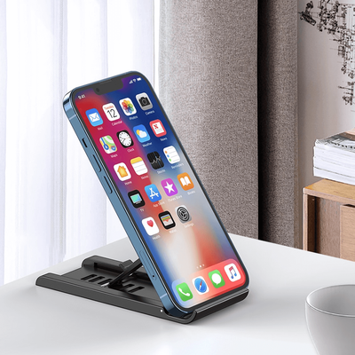 Folding Phone Holder Stand Desk Black