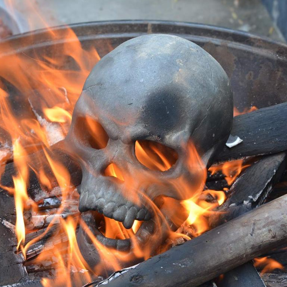 Terrifying Human Skull Fire Pit Terrifying Human Skull Fire Pit