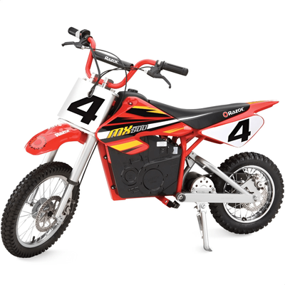 Razor MX500 Red Dirt Rocket High Torque Electric Motorcycle Dirt Bike For Adults 650W Motor, 15 MPH, Dual Suspension Razor MX500 Red Dirt Rocket High Torque Electric Motorcycle Dirt Bike For Adults 650W Motor, 15 MPH, Dual Suspension