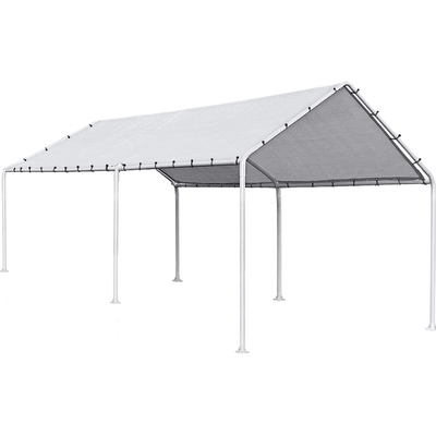 Heavy Duty Carport Canopy Garage Tent, Steel Frame Shelter For Cars, Boats & Events Heavy Duty Carport Canopy Garage Tent, Steel Frame Shelter For Cars, Boats & Events