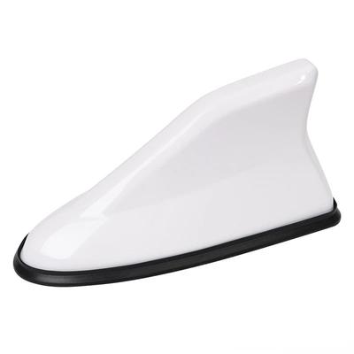 Universal Car Shark Fin Antenna FM AM Radio Signal Aerial Roof Mount Sleek Auto Styling Accessory For All Car Models white
