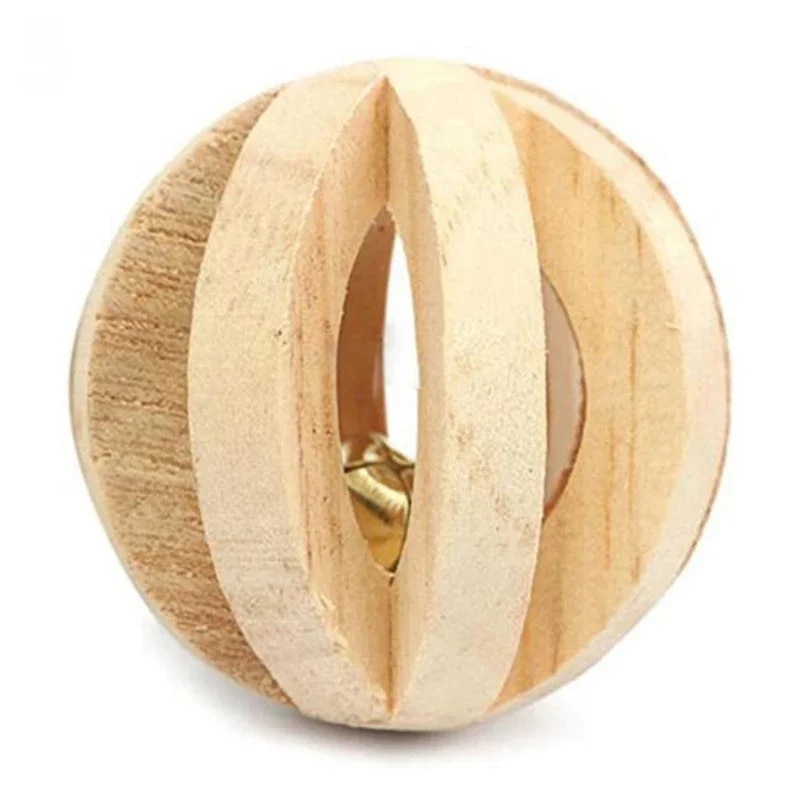 Cute Rabbit Roller Toys: Wooden Dumbbells, Unicycle Bell Chew For Rabbits 1