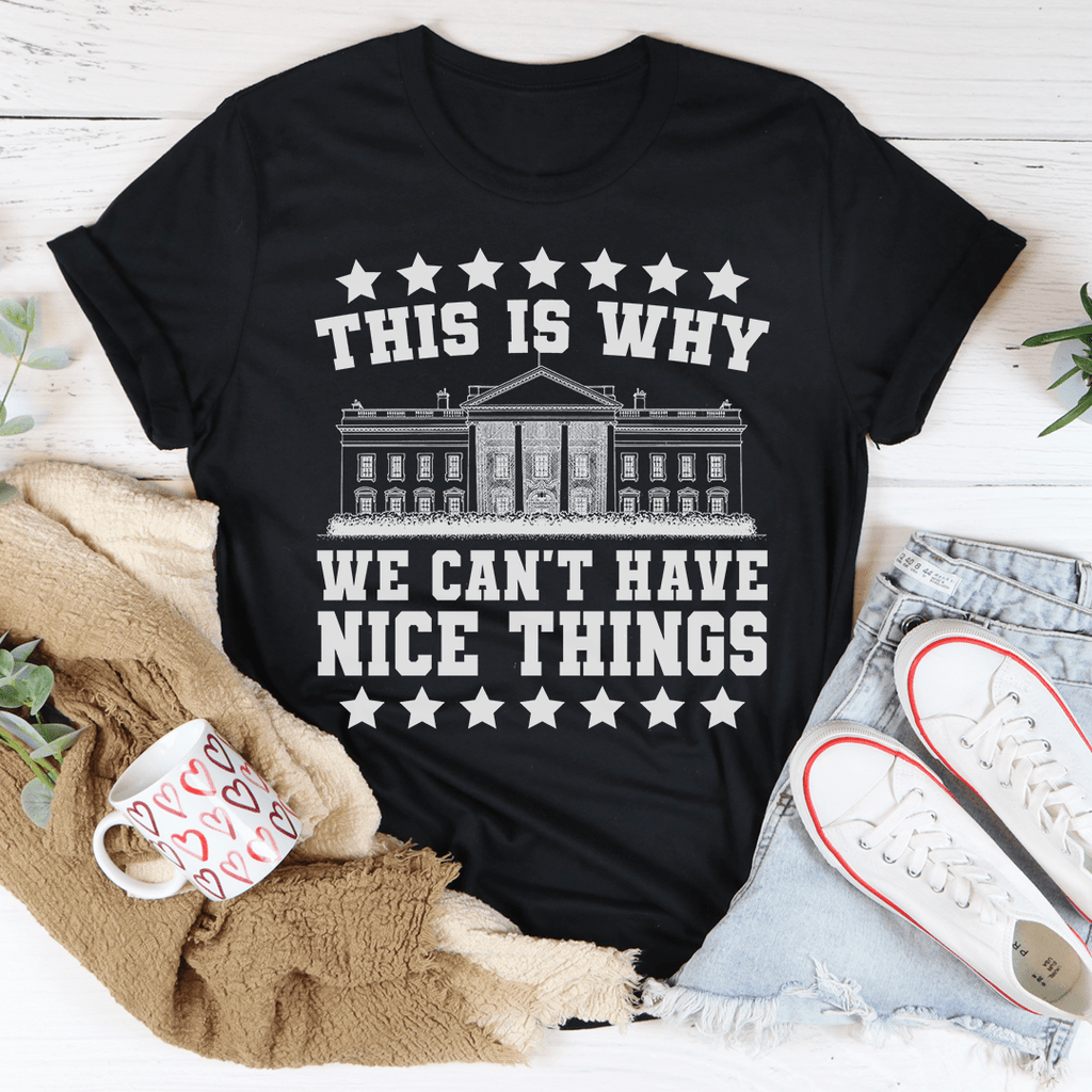 This Is Why We Can't Have Nice Things Tee Heather Prism Peach M